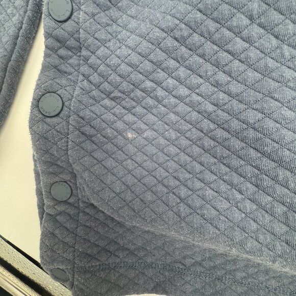 L.L. Bean Women's Softlight Quilted Blue Cowl Neck Long Sleeve Pullover - Picture 7 of 7